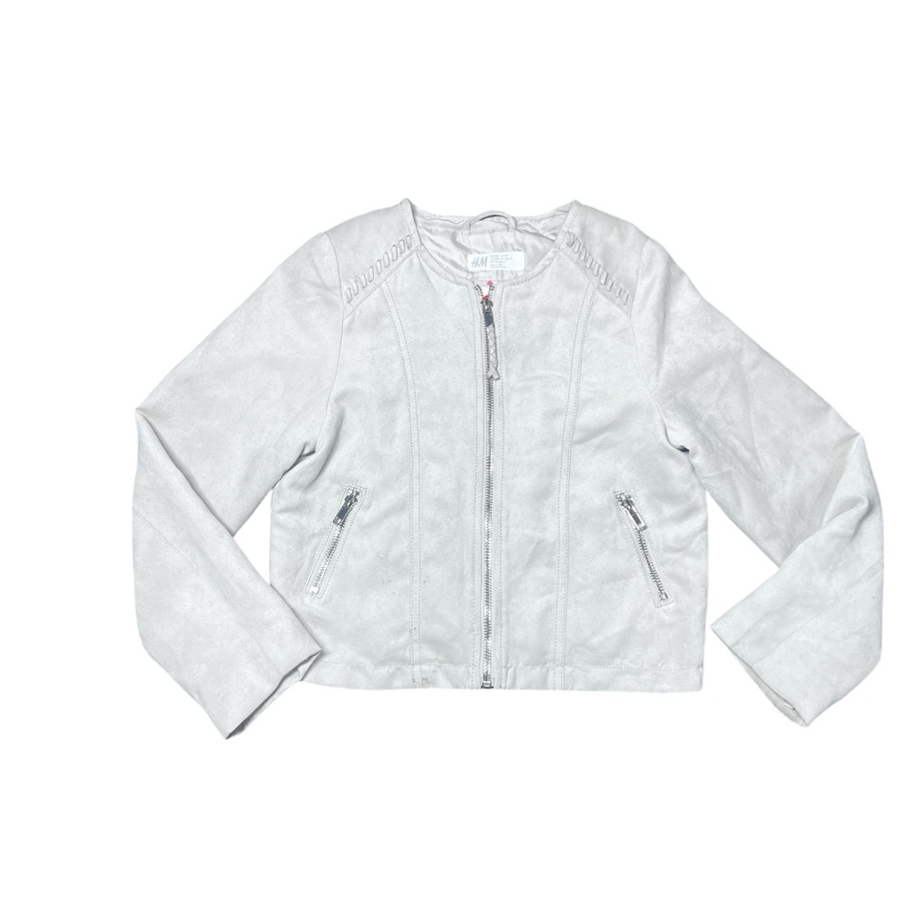 H&M Girls Beige Suede Jacket